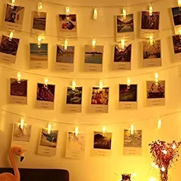SPARK WORLD Yellow Photo Clip String Lights image 5