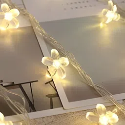 SPARK WORLD Yellow Flower Shaped LED Rice String Lights image 4