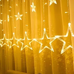SPARK WORLD Gold Star Bulb Shaped String Lights image 4