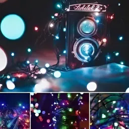 SPARK WORLD Green & Yellow Cylindrical Shape String Lights image 3