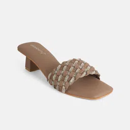 DressBerry Embellished Kitten Sandals-57