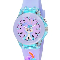 ON TIME OCTUS Kids Printed Dial & Straps Analogue Watch KD-032 PURPLE RABBIT image 5