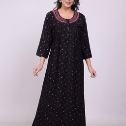 NIGHTSHADES Floral Printed Maxi Nightdress-image-94