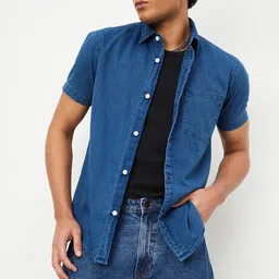 max Button-Down Collar Cotton Shirt-image-1