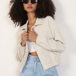 SHOWOFF Women Windcheater Crop Bomber Jacket-picture-20