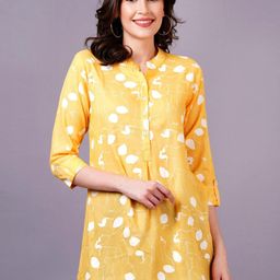 Jyoti Women Floral Print Mandarin Collar Shirt Style Top-image-55