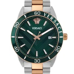 Versace Men Brass Dial & Stainless Steel Bracelet Style Straps Analogue Watch VEYCA0624-image-26