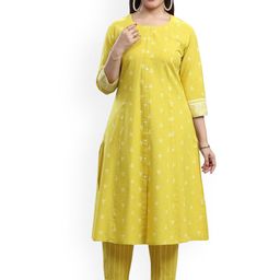 COTTON CULTURE Women Floral Printed Regular Pure Cotton Kurta with Palazzos-image-55