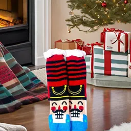 Butterthief Unisex Patterned Calf-Length Sherpa Socks image 5