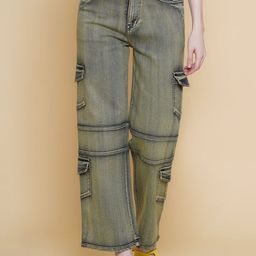 PUELLA Women Flared High-Rise Light Fade Stretchable Jeans-image-74