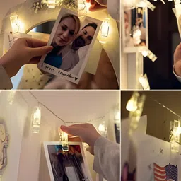 SPARK WORLD 16 Yellow Photo Clip  LED String Lights image 2