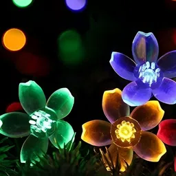 ENORMITY Blue & Yellow Flower Shape String Lights image 3