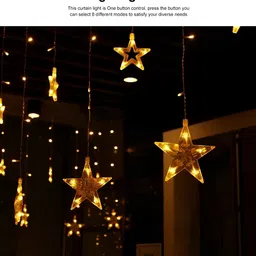 SPARK WORLD Yellow Star Shape String Lights image 4