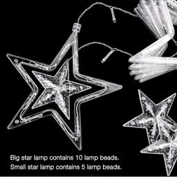 SPARK WORLD Yellow Star Shape String Lights image 4