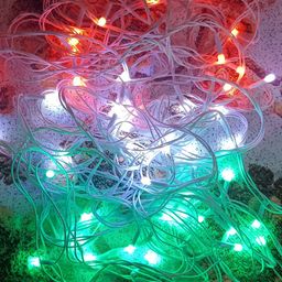 SPARK WORLD 42 Orange Coloured White & Green Tri Colour LED String Lights image 2