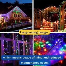 SPARK WORLD 120 Pcs Blue & Red Rice Shape LED String Lights image 5