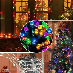 SPARK WORLD Blue & Red Rice Shape String Lights image 2