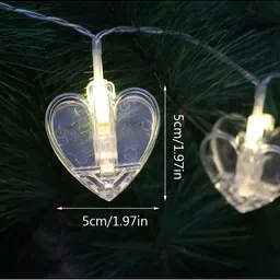 ENORMITY Yellow Heart Shape String Lights image 3