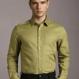 Louis Philippe Geometric Self Design Long Sleeves Pure Cotton Formal Shirt-picture-7
