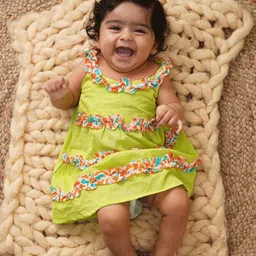 YK Girls Fit and Flare Cotton Dress-image-13