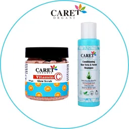 CARET ORGANIC Set Of 2 Vitamin C Glow Scrub- 100 g & Aloevera & Neem Shampoo- 100 ml-38