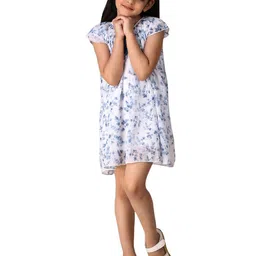 HERE&NOW Girls Floral Print A-Line Dress-picture-52