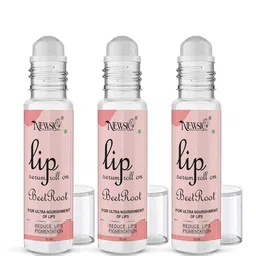 Newsio Set Of 3 Roll On Lip Serum For Pigmentation - 10 ml Each - Beetroot-36