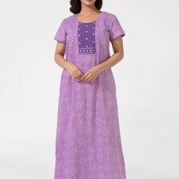 Maybell Women Ethnic Motifs Print Maxi Nightdress-image-68
