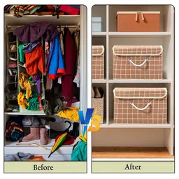 Kuber Industries Brown Set of 6 Reusable Drawer Organiser Organisers image 5
