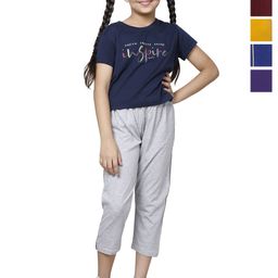 BAESD Girls Pack Of 5 Slim Fit Cotton Capris-28