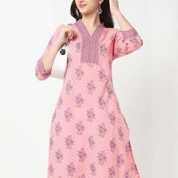 R&B Women Ethnic Motifs Printed Gotta Patti Kurta-image-94