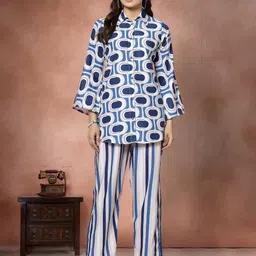 all about you Printed Shirt with Trousers Co-Ords-image-82