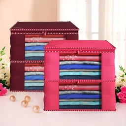 Aura Maroon & Pink 4 Pieces Multi-Utility Organisers-picture-33