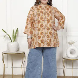 Swasti Women Floral Printed Pure Cotton Kurti-image-77