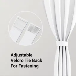 TOP DRAPES Off White Black Out Long Door Curtain-image-99
