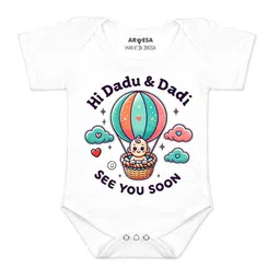 Arvesa Kids-Unisex White Cotton Rompers-picture-17