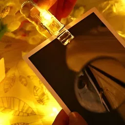 SPARK WORLD Yellow Photo Clip Shape LED String Lights image 2