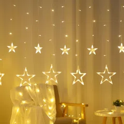 SPARK WORLD Gold Star Bulb Shaped String Lights image 3