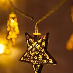 SPARK WORLD Gold Toned LED String Lights image 5