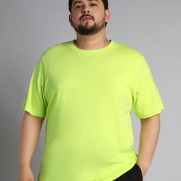 CULT Men Lime Cotton Plus Size Everyday T-shirt-image-71