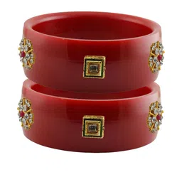 Vidhya Kangan Red Plastic Bangles-image-86