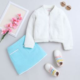 taffykids Girls Mandarin Collar Jacket With Skirt-image-46