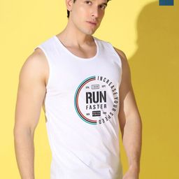 WOOSTRO Pack Of 2 Printed Combed Cotton Gym Vests - VWS26(HARD PEACOCK)(RUN WHITE)-10
