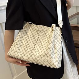 LULU & SKY PU Oversized Structured Tote Bag with Quilted-4