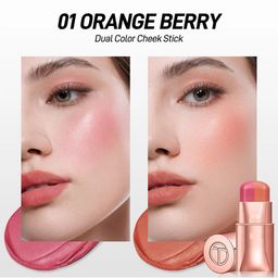 CEMA Dual Color High Pigment Long Lasting Blush Stick- 7 g - Orange Berry 01-24