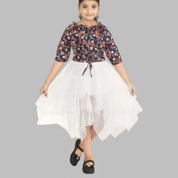 Nickys Disegno Floral Print Net Midi Dress-picture-26
