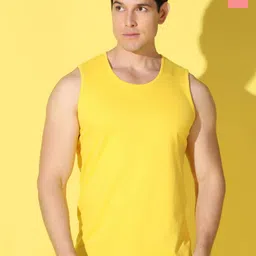 WOOSTRO 2-Pc Printed Odour-Free Cotton Innerwear Vests VWS26(PLAIN YELLOW)(ALONE PEACH)-image-79