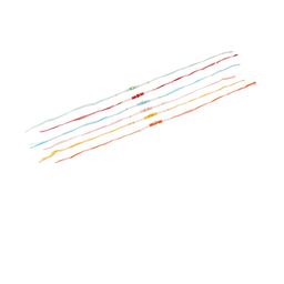 Sangria Set Of 6 Artificial Stones & Pearls Rakhi with Roli Chawal Chandan & Mishri image 2