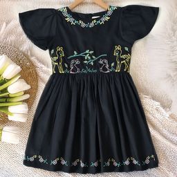 Bella Moda Girls Embroidered Fit & Flare Dress-image-98