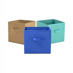 Aura Green Set of 3 Regular Square Foldable & Multipurpose Wardrobe Storage Box Organizer-14